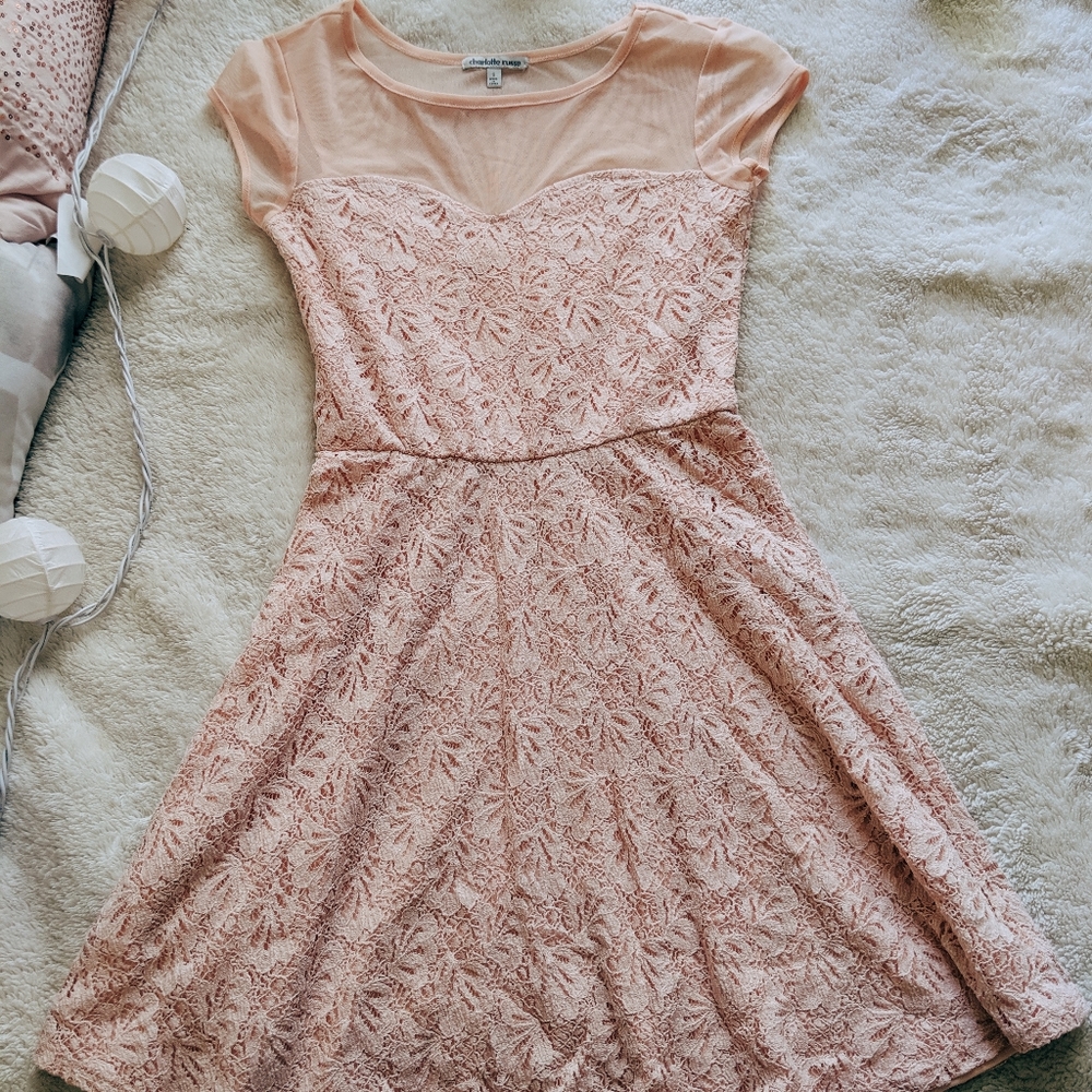 LACE PINK DRESS